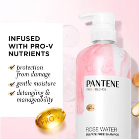 Pantene rose water shampoo pump dispenser for easy large-bottle use