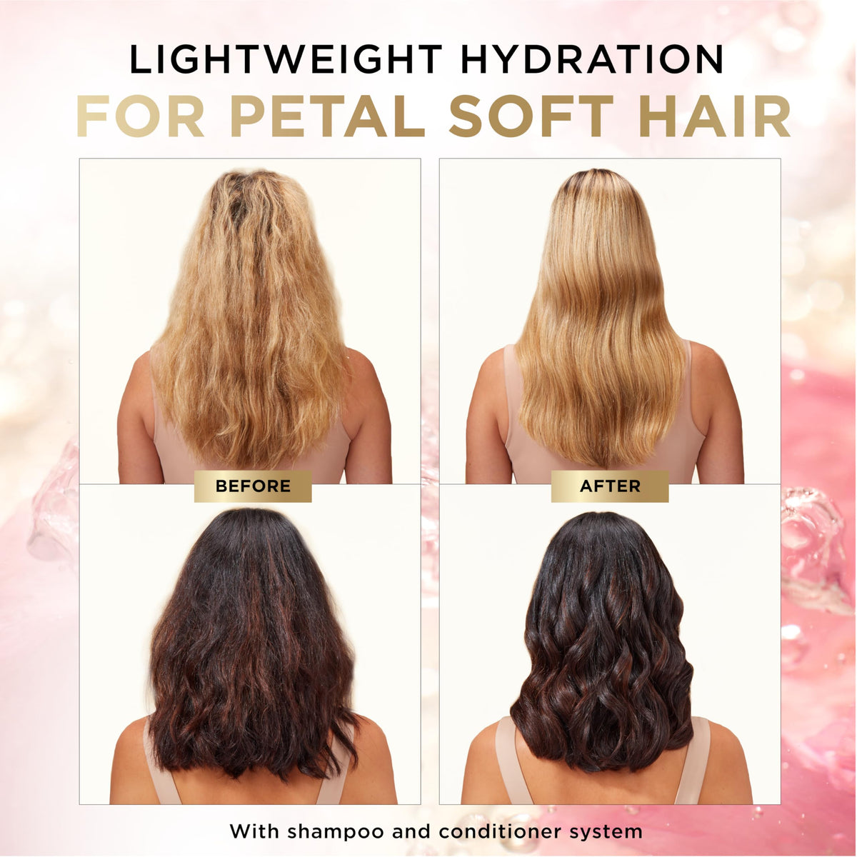 Pantene shampoo lather on hair demonstrating gentle cleansing