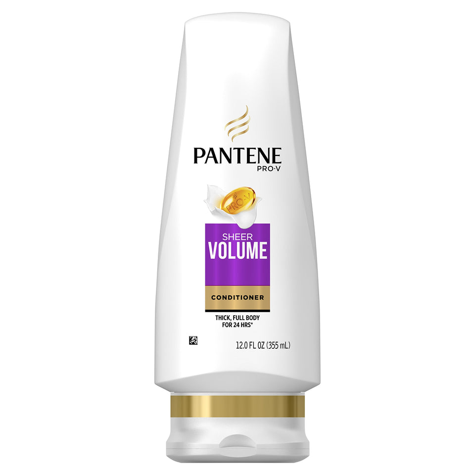 Pantene front packaging showing lightweight conditioner for fuller-looking hair
