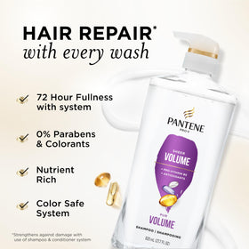 Pantene label and pump detail highlighting product information