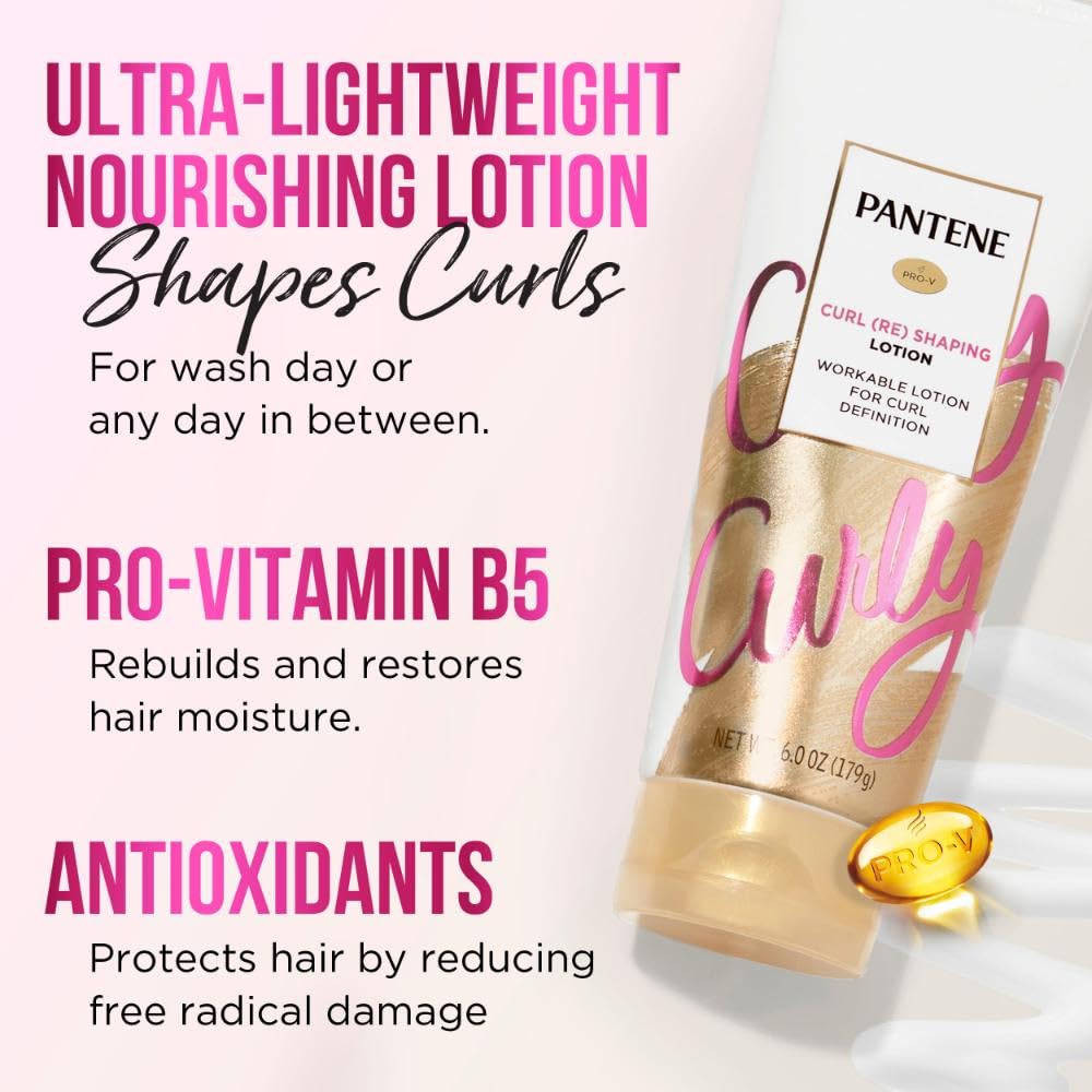 Pantene close-up of lotion texture highlighting lightweight hydration