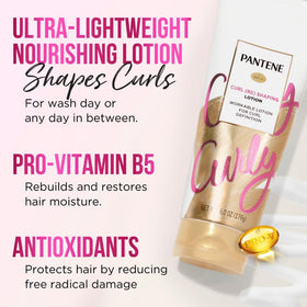 Pantene close-up of lotion texture highlighting lightweight hydration