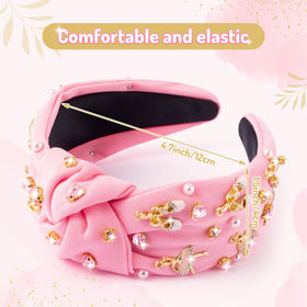 PANTIDE close-up of rhinestone and pearl ballerina shoe embellishment for sparkle