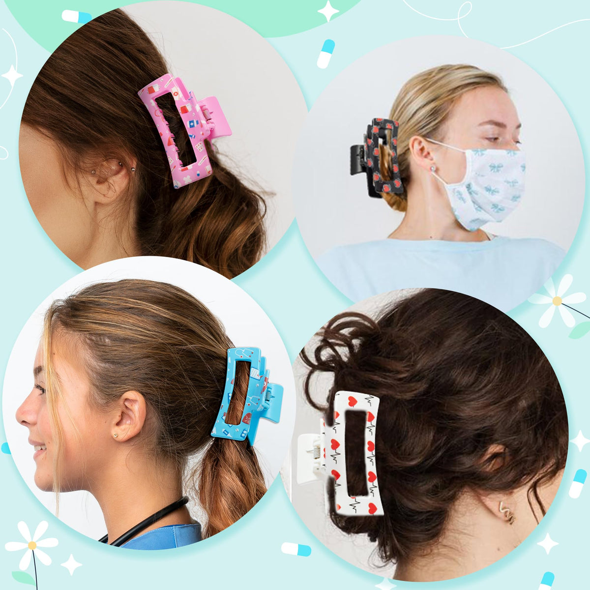 PANTIDE clips styled with a nurse uniform for a professional cute look
