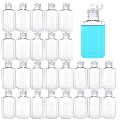 Panxxsen clear 40-pack front view showing compact refillable bottles for travel benefits