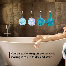 Panxxsen puff producing rich soapy lather, saves body wash
