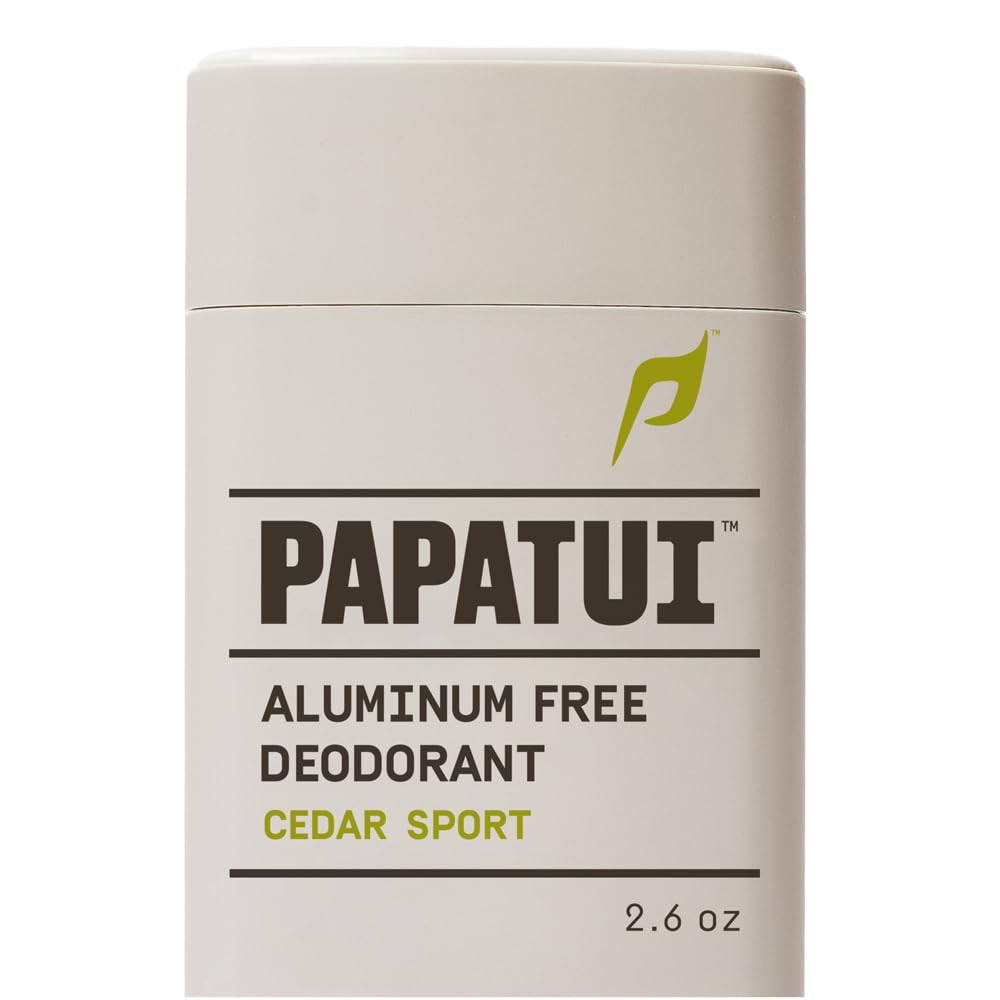 PAPATUI cedar sport front packaging showing stick and scent for confident freshness