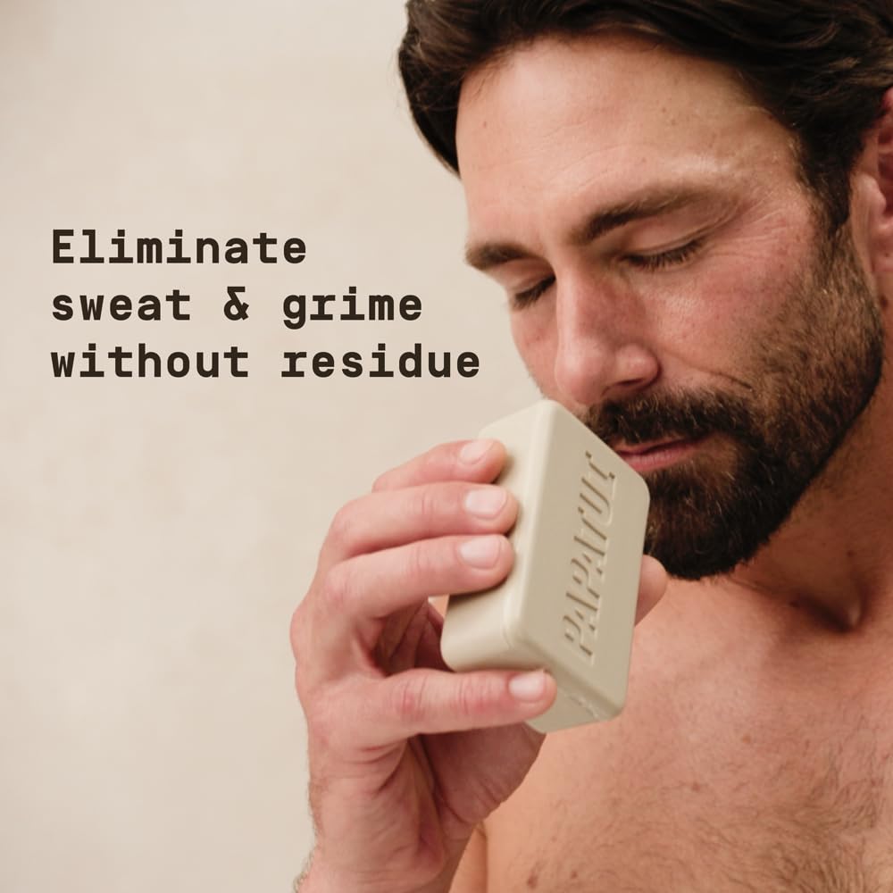 PAPATUI lather in hands demonstrating rich foam and effective cleansing for active routines