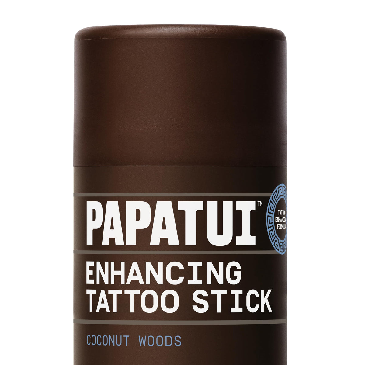 PAPATUI front packaging showing Coconut Woods scent and 2.6 oz size benefit