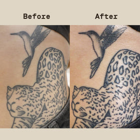 PAPATUI used on a full sleeve to enhance contrast and revive ink depth