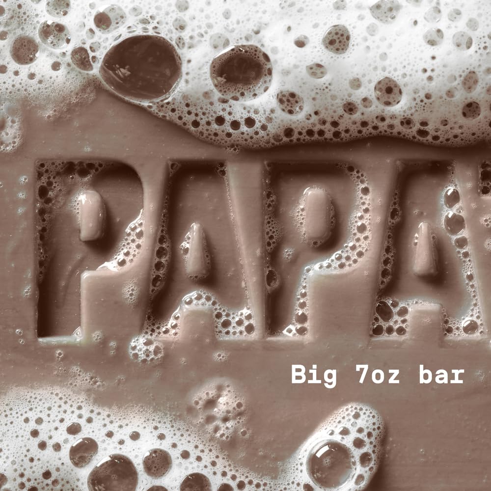 PAPATUI soap in hand wet use illustrating easy cleansing performance