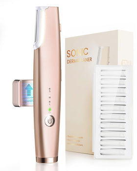 PAPMINI front view of dermaplane razor showing compact design and ergonomic grip for control