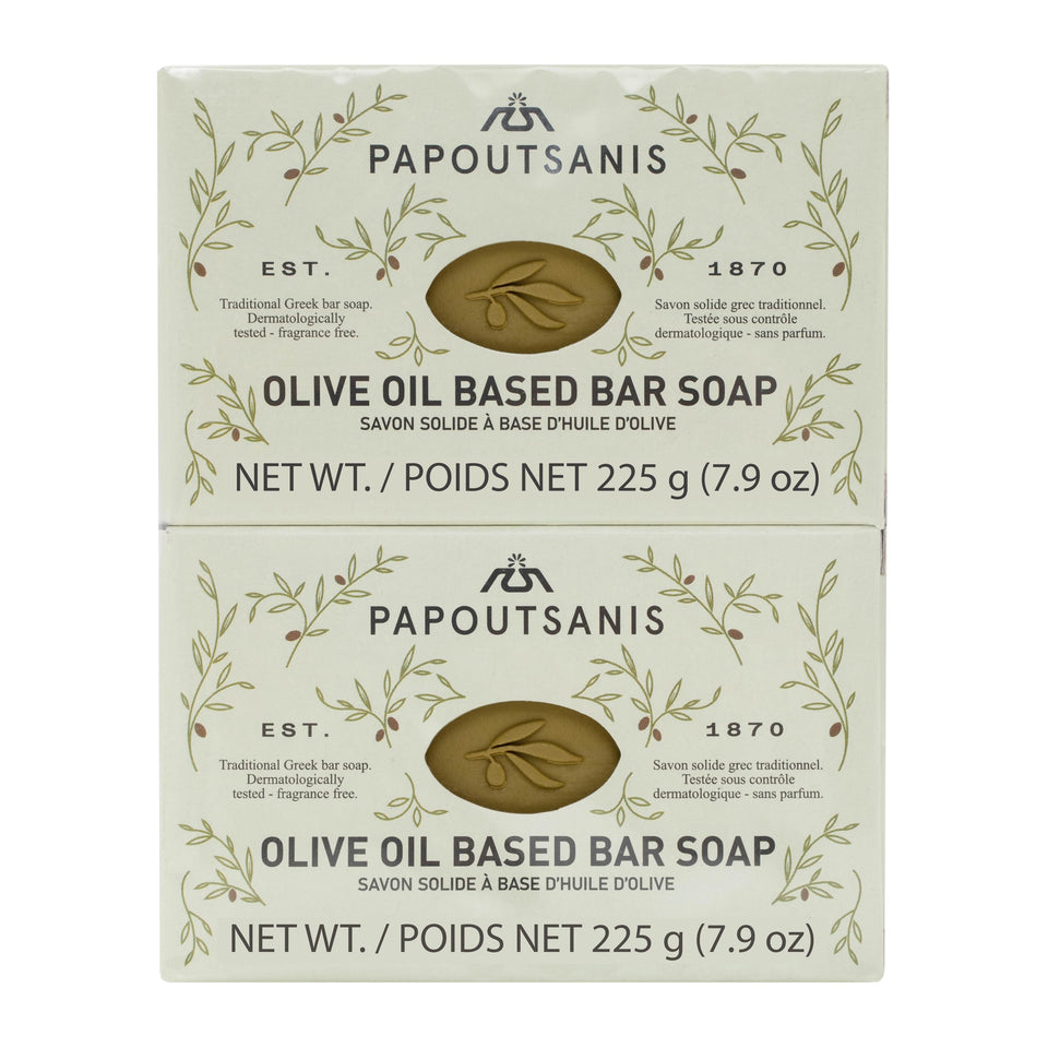 Papoutsanis front packaging showing unscented pack and pack of four benefit