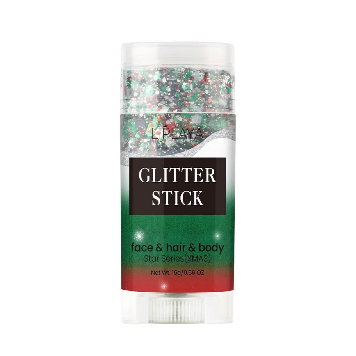 PAQIMAN glitter stick front packaging shows neon shades and portability benefit