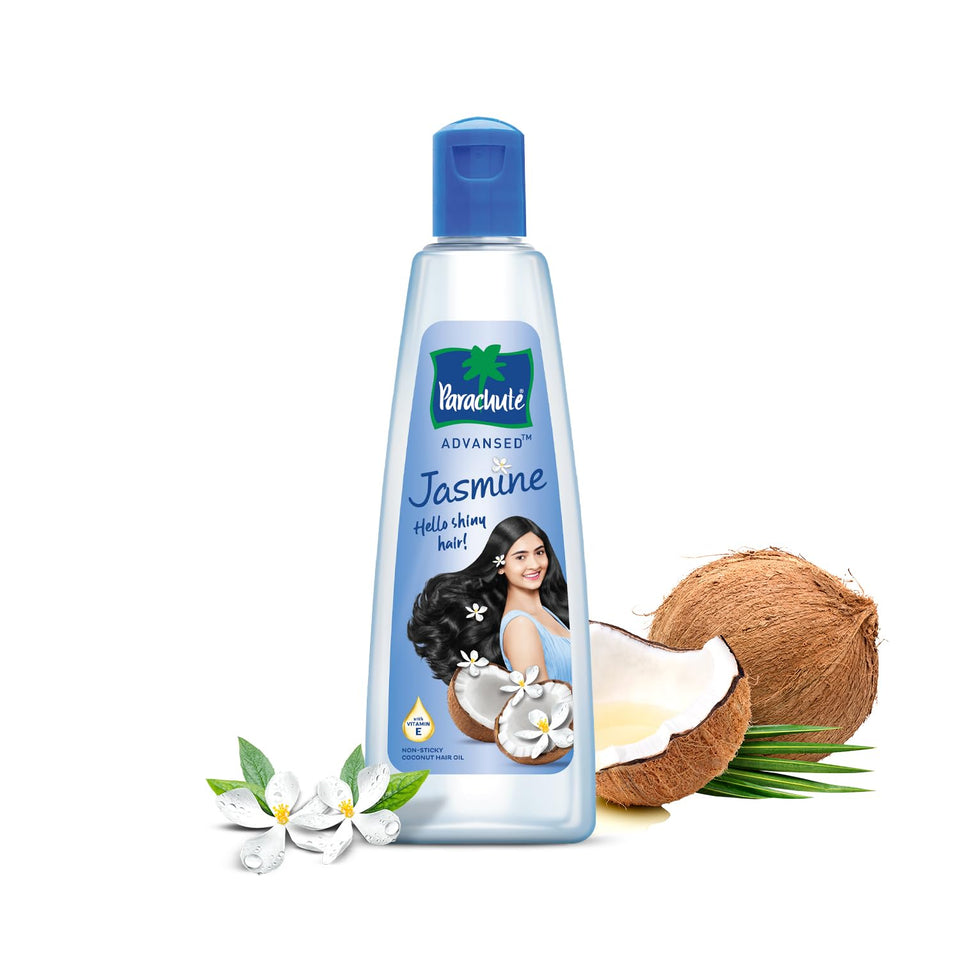 Parachute Advansed bottle front view showing packaging and volume benefit