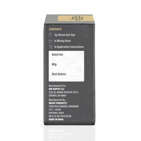 Parallel Products applying henna to beard spot showing discreet facial hair color fix
