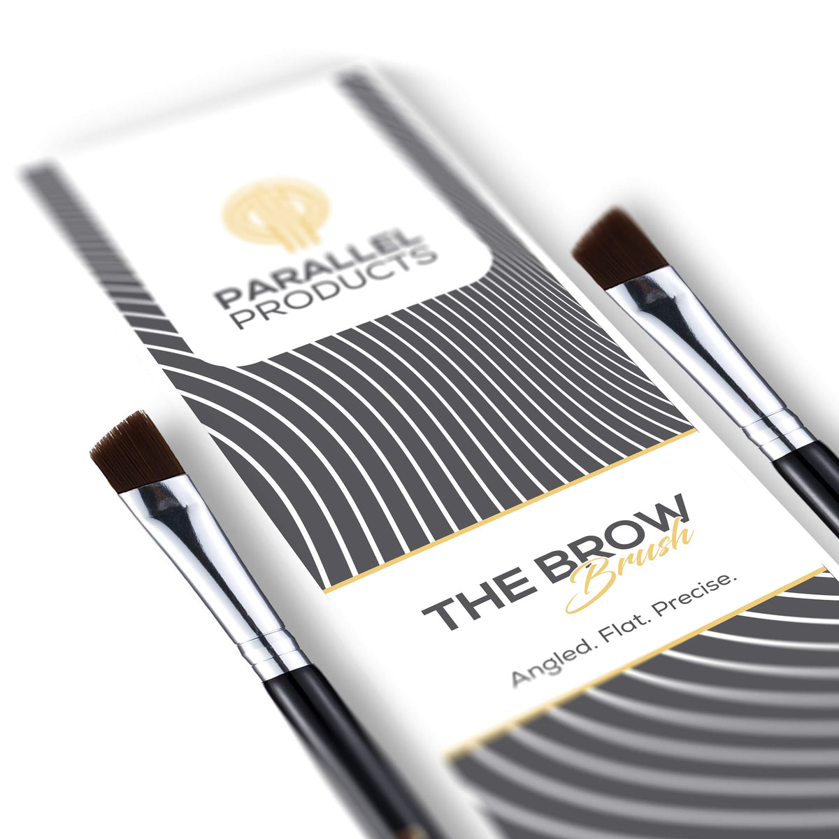 PARALLEL PRODUCTS close-up of synthetic bristles highlighting precise pigment pickup benefit