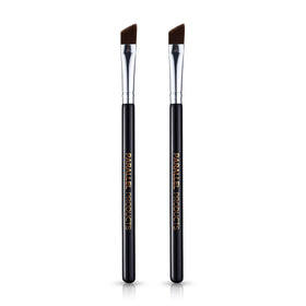 PARALLEL PRODUCTS brush applying powder to eyebrow demonstrating accurate shaping benefit