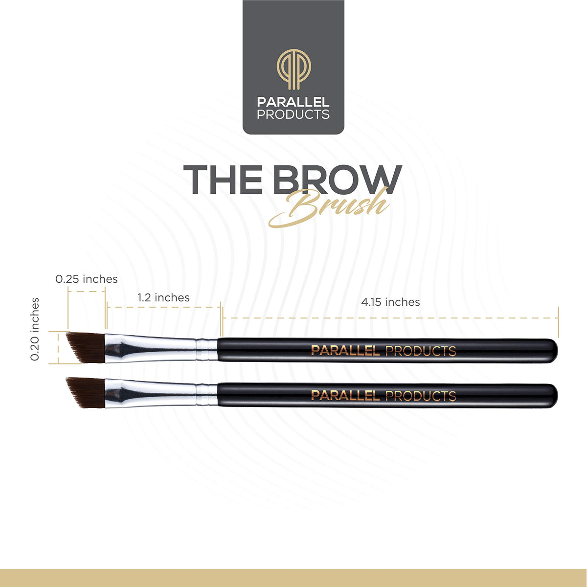 PARALLEL PRODUCTS brush stored in case in a vanity setting showing tidy storage benefit