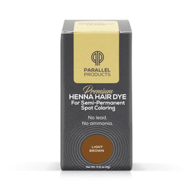 Parallel Products used on a beard spot color showing even coverage and natural blending