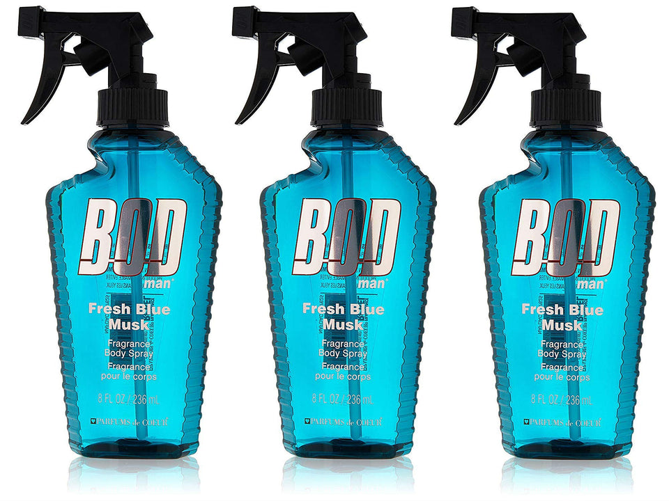 Parfums De Coeur BOD Man front packaging showing fresh blue musk and benefit