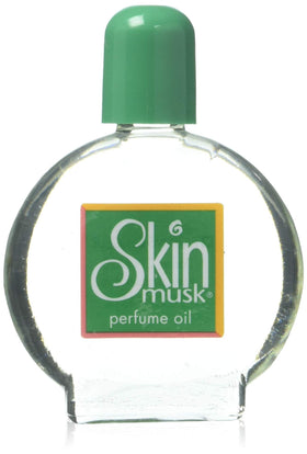 Parfums De Coeur Skin Musk front bottle showing label and compact size benefit