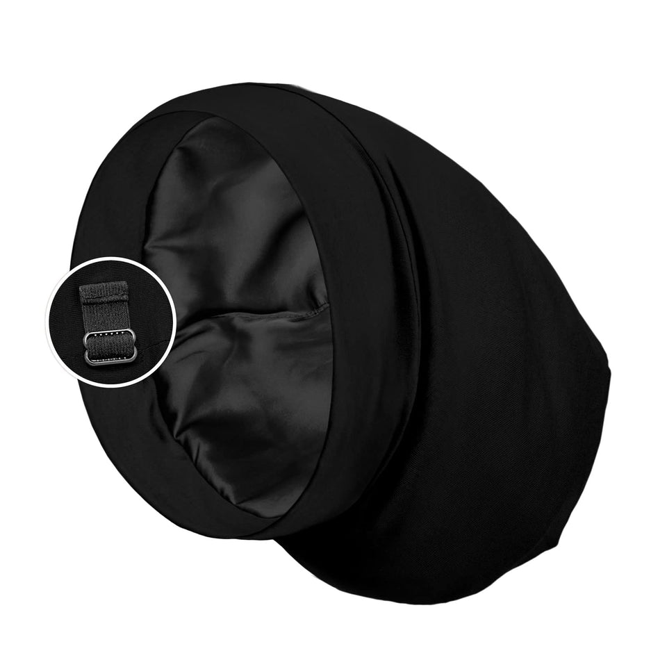 PARISBELLA front view of sleep cap showing sleek modal exterior and comfortable fit benefit