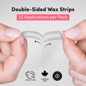 Parissa bamboo spoolie beside strips for shaping and blending
