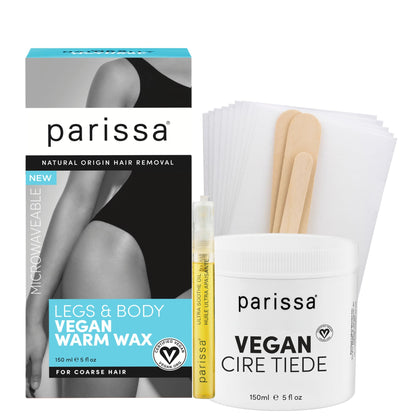 Parissa front package showing warm wax kit for easy at-home waxing