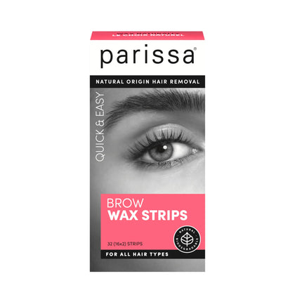 Parissa front packaging showing complete brow wax kit and benefits