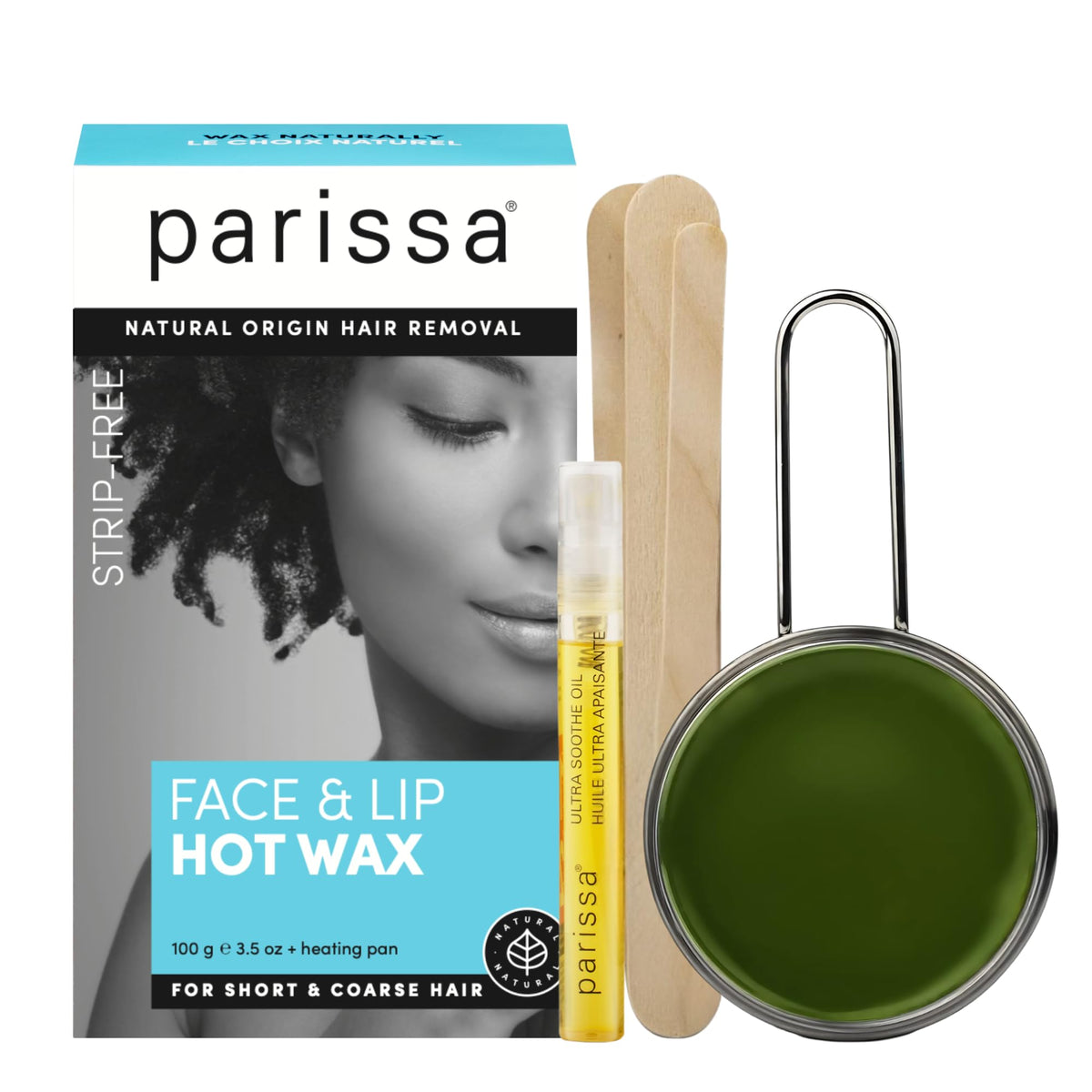 Parissa front packaging showing kit contents and benefits