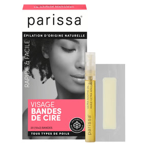 Parissa close-up of wax strip texture highlighting smooth cream wax for sensitive skin