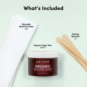Parissa wooden spatula spreading wax, demonstrating easy application control
