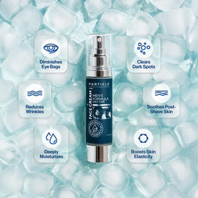 Particle cream texture close-up demonstrating lightweight, fast-absorbing hydration
