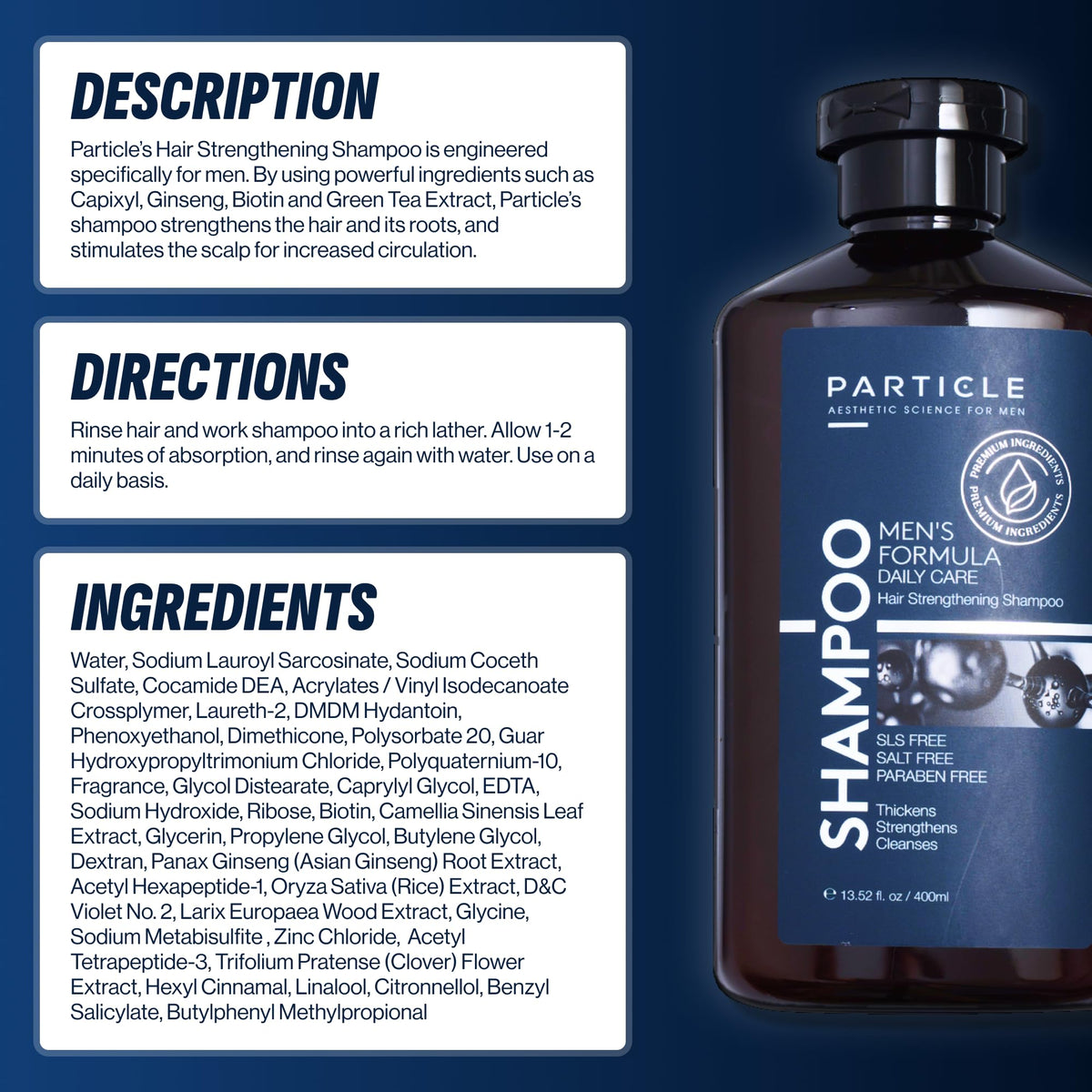 Particle on bathroom shelf in a men’s grooming routine setting