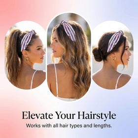 PARTY TELLER headband worn at parade shows festive sparkle and all-day wearability