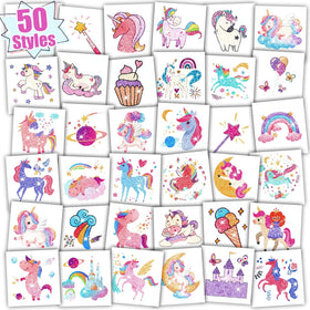 PARTYWIND front package showing 50 wrapped tattoo sheets and bright designs