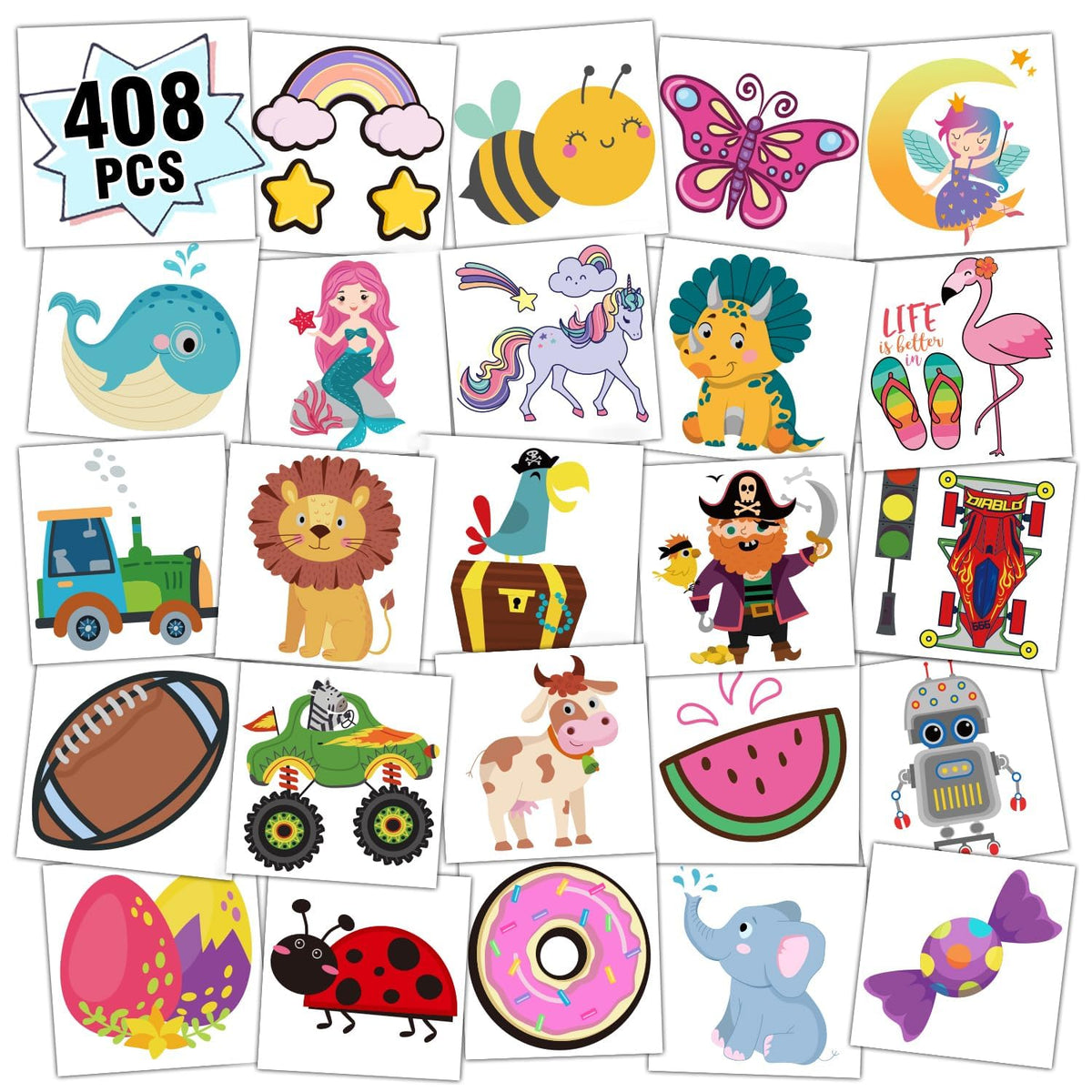 PARTYWIND front packaging showing 408 sheets and bright party-ready designs