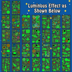 PARTYWIND glow-in-the-dark demo showing tattoos illuminated for fun low-light effect