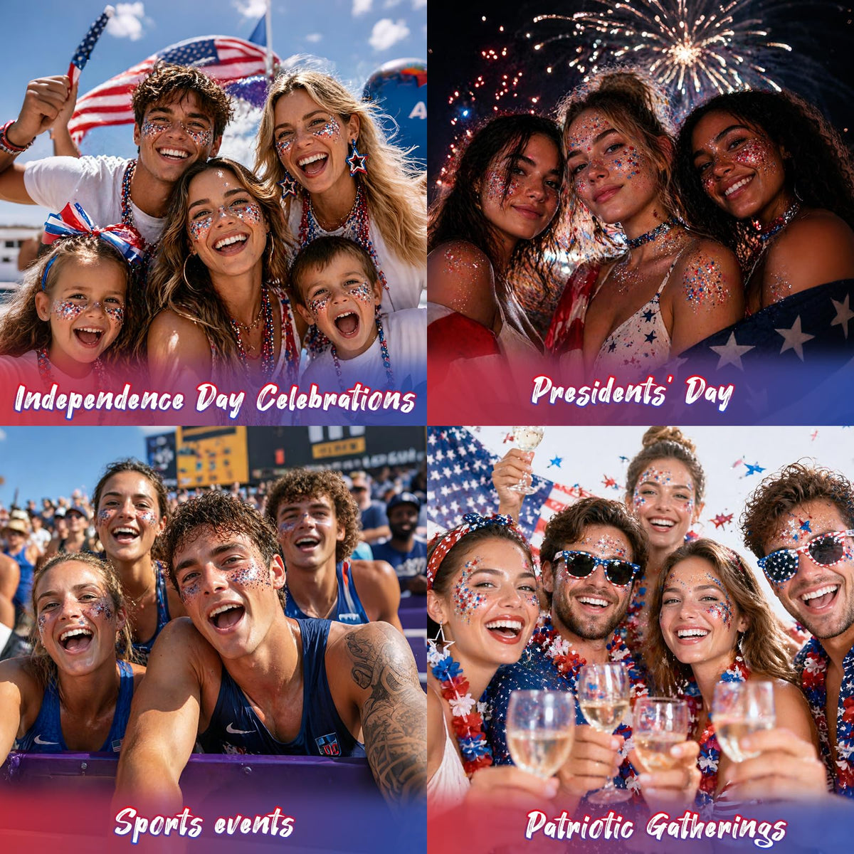 pasnowfu lifestyle shot at parade with fireworks illustrating long-lasting shine