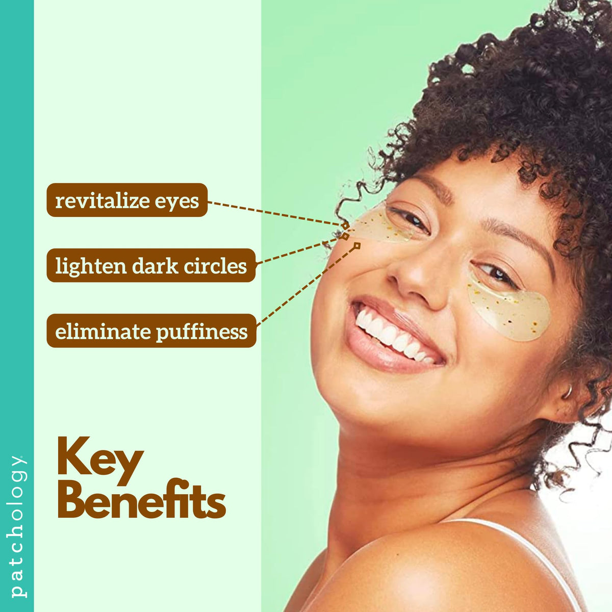 Patchology gel texture close-up highlighting cooling hydration benefit