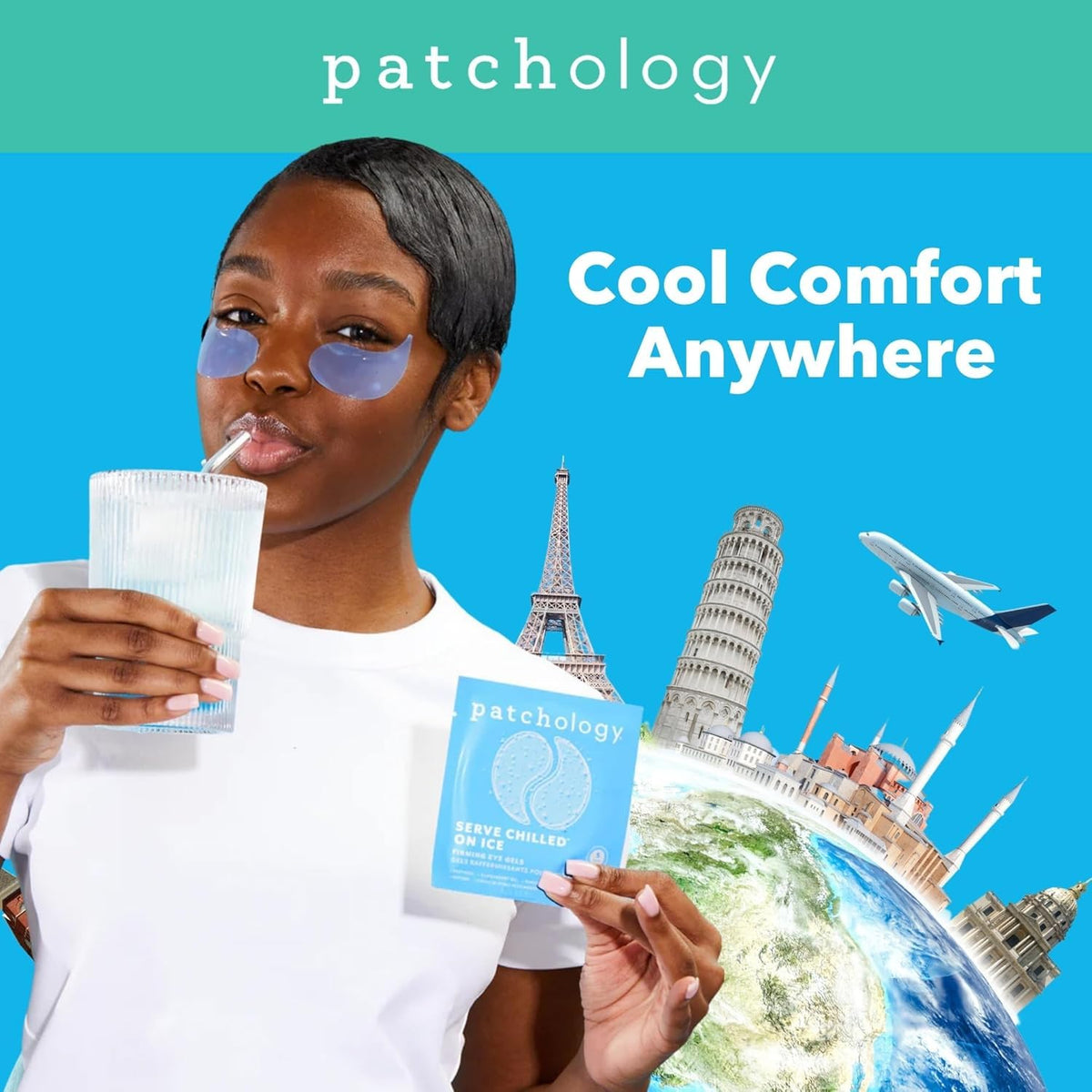 Patchology close-up gel texture highlighting cooling hydrogel and fast absorption