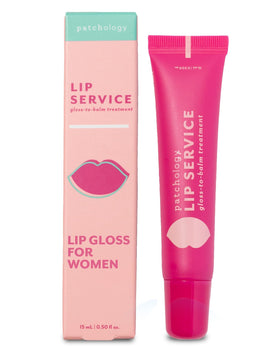 Patchology front packaging showing clear gloss and moisturization benefits