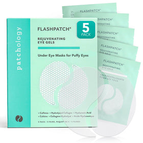 Patchology front packaging showing 5 pairs and benefits