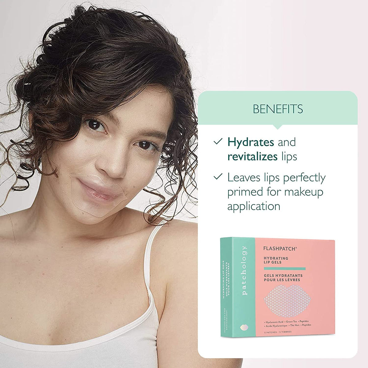 Patchology open pouch with single hydrogel revealed for easy, mess-free application