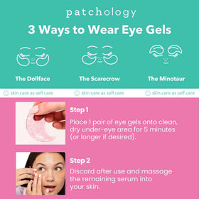 Patchology ingredients label close-up, brand transparency and antioxidant benefit