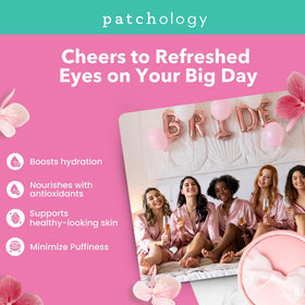 Patchology Rosé patch close-up texture showing hydrating hydrogel benefits
