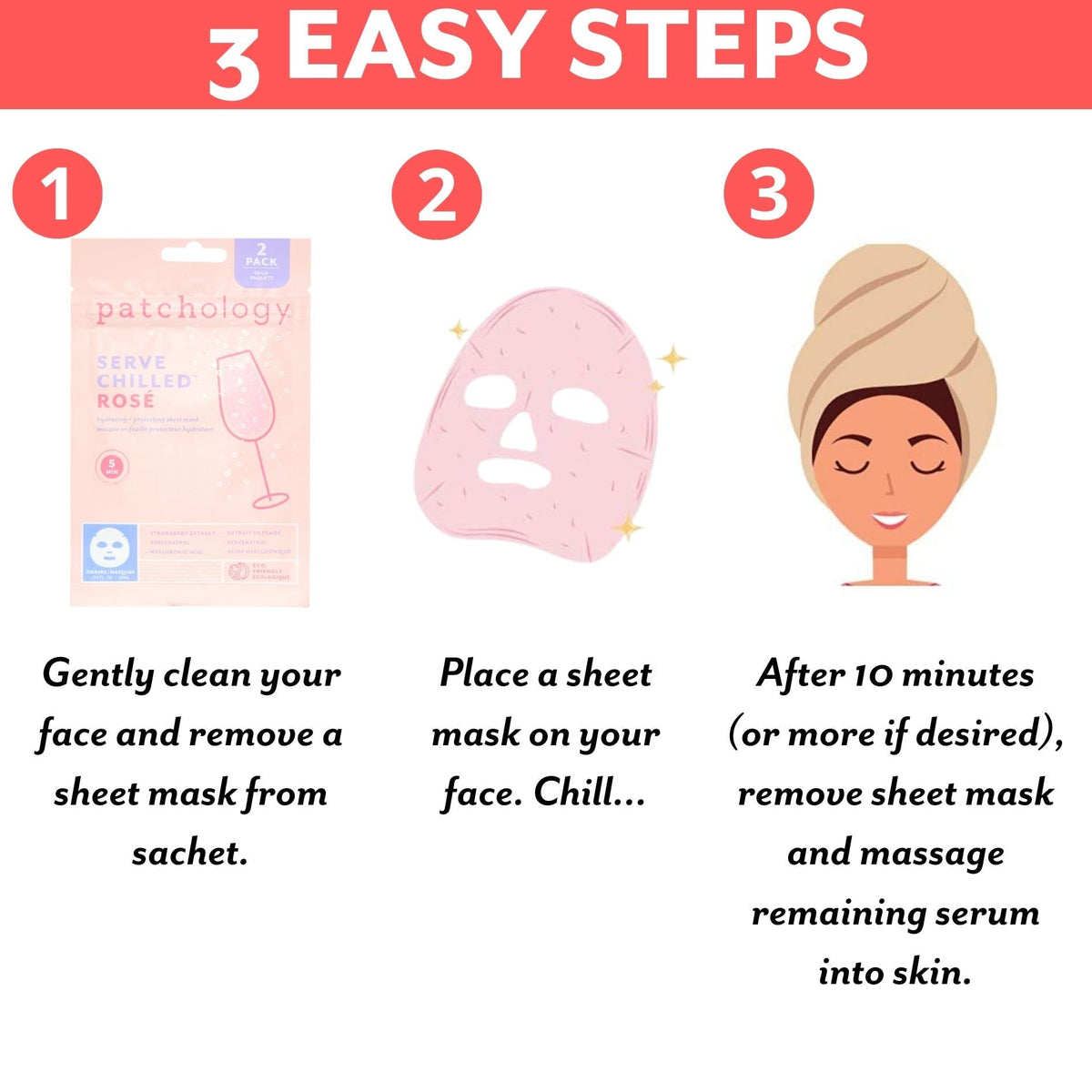 Patchology mask packet arranged in wedding gift bag highlighting bridesmaid gift convenience benefit