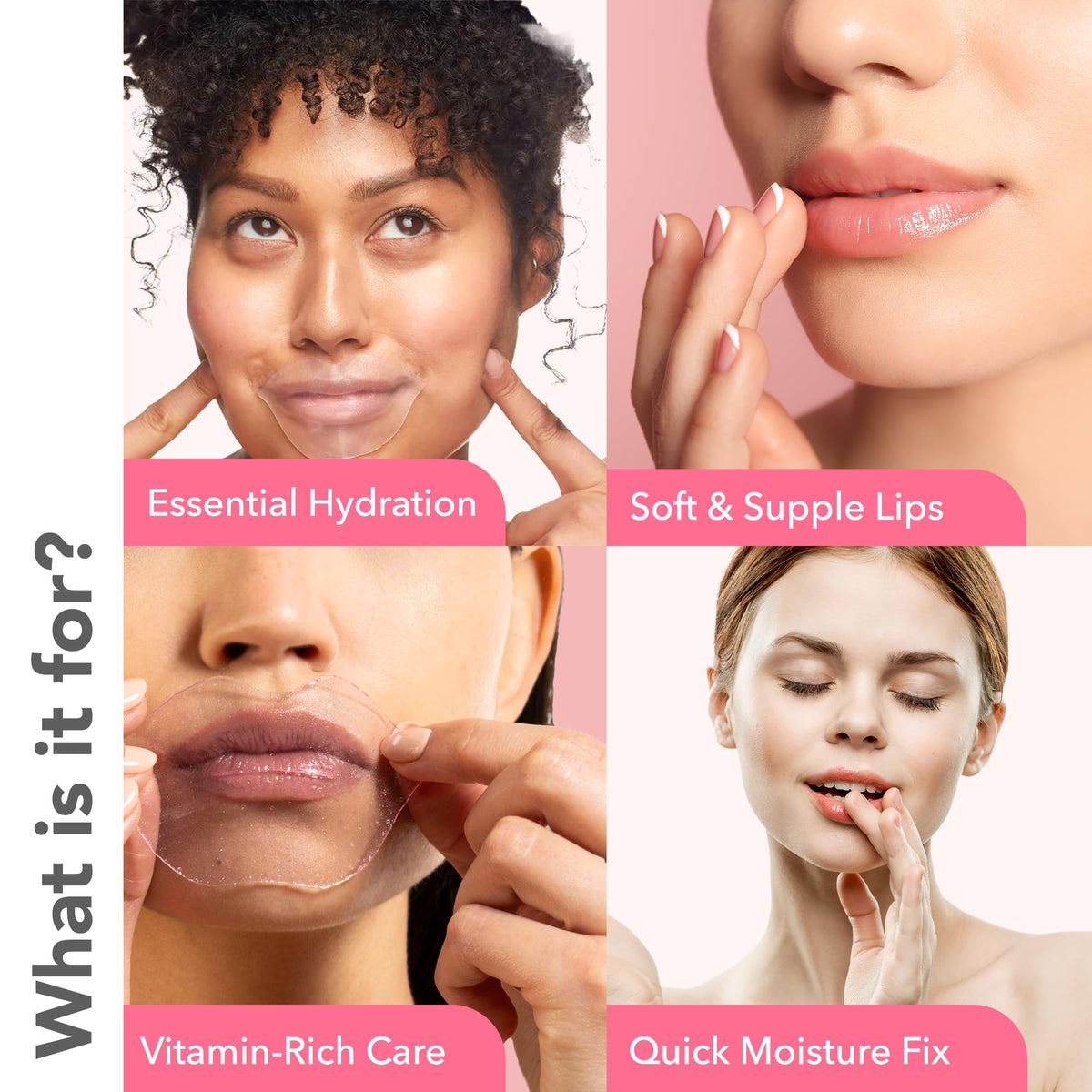 Patchology open gel lip mask close-up showing smooth hydrogel and soothing benefit
