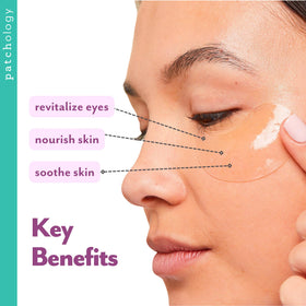Patchology glossy serum texture on fingertip for hydration benefit